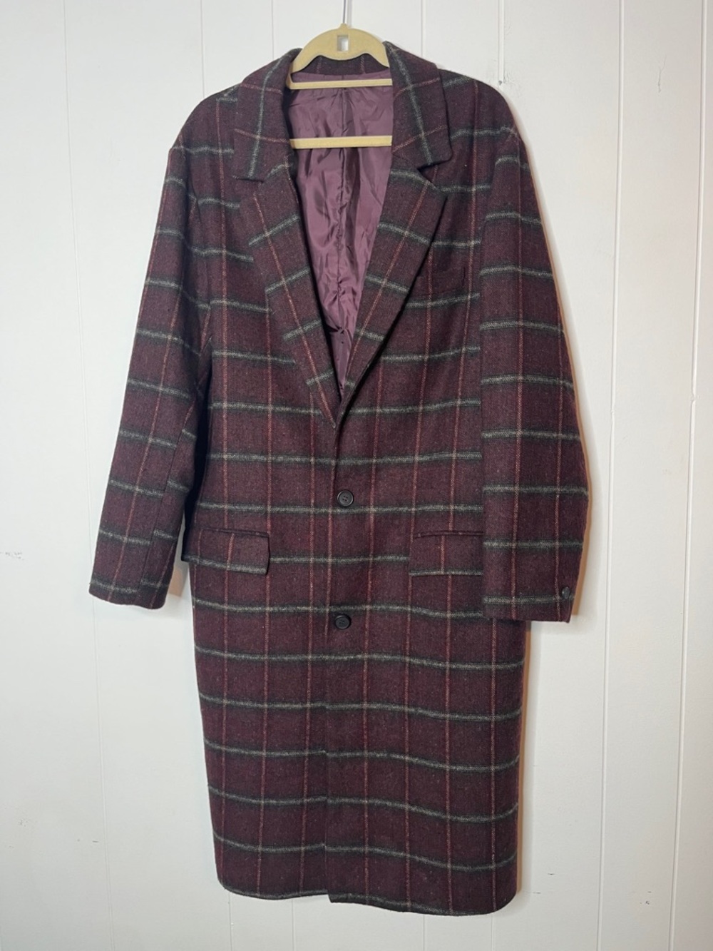 ASOS Bolongaro Trevor Oversized Checked Trench Coat Men's Medium